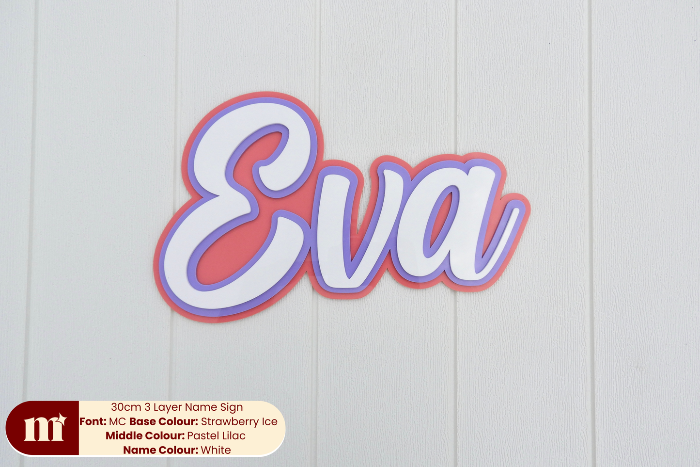 Three Layer Acrylic Name Sign
