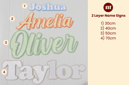 Two Layer Acrylic  Name Sign