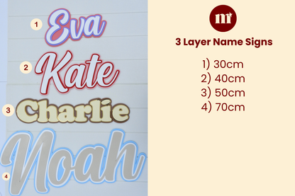 Three Layer Acrylic Name Sign