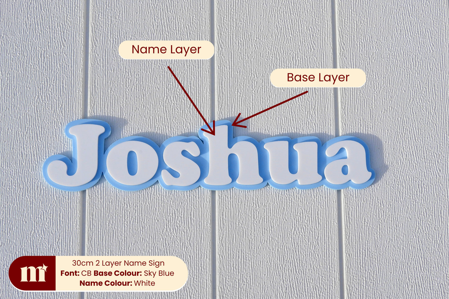 Two Layer Acrylic  Name Sign