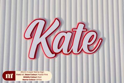 Three Layer Acrylic Name Sign