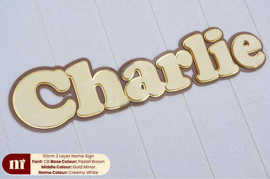 Three Layer Acrylic Name Sign